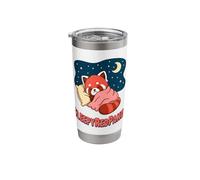 Sleepy Red Panda Cute Sleeping Red Pandas Fluffy Tail Design Stainless Steel Insulated Tumbler