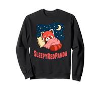 Sleepy Red Panda Cute Sleeping Red Pandas Fluffy Tail Design Sweatshirt