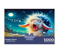 Sleepy Sheep 1000 Piece Jigsaw Puzzles for Adults Educational Games Beautiful Home Decoration Challenge High Difficulty 38x26cm/1000pcs