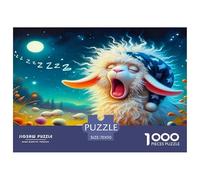 Sleepy Sheep 1000 Pieces Jigsaws for Adults Impossible Beautiful Home Decoration Art Colorful DIY Craft 70x50cm/1000pcs