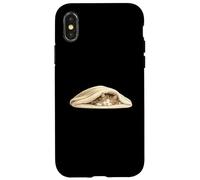 Sleepy tabby Cat Under Blanket for Cute Cat Lover Case for iPhone X/XS