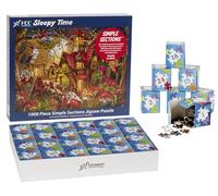 Sleepy Time Simple Sections™ Jigsaw Puzzle - 1000 Pieces - by Vermont Christmas Company - 24 Sections to Complete - Choose Your Difficulty Level
