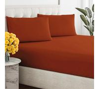 Sleepy Town King Size Bed Sheets - 3 Piece - NO Flat Sheet Included - King Sheet Set - Soft, Comfy & Cooling - Easy Care - Wrinkle & Fade Free - Brushed Microfiber - Deep Pocket Sheets (Terracotta)