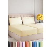 Sleepy Town Split King Size Bed Sheets - 5 Piece - Split King Sheet Set - Extra Soft, Comfy & Cooling - Easy Care - Shrinkage, Wrinkle & Fade Free - Brushed Microfiber - Deep Pocket Sheets (Off White)