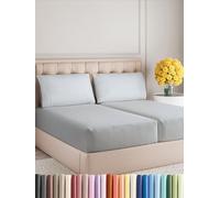 Sleepy Town Split King Size Bed Sheets - 5 Piece - Split King Sheet Set - Extra Soft, Comfy & Cooling - Easy Care - Shrinkage, Wrinkle & Fade Free - Brushed Microfiber - Deep Pocket (French Grey)