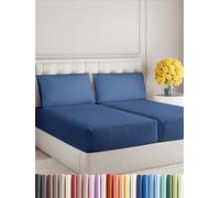 Sleepy Town Split King Size Bed Sheets - 5 Piece - Split King Sheet Set - Extra Soft, Comfy & Cooling - Easy Care - Shrinkage, Wrinkle & Fade Free - Brushed Microfiber - Deep Pocket Sheets (Navy Blue)