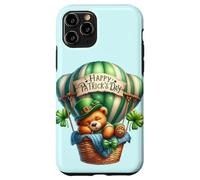 Sleepy Woodland Bear Lucky Green Clover Irish Teddy Balloon Case for iPhone 11 Pro