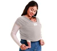 Sleepy Wrap Baby Carrier 3-16 kg, Stretchy Wrap Infant Sling, Light Grey