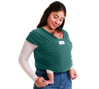 Sleepy Wrap Baby Carrier Newborn to Toddler - Ergonomic, Hands-Free Baby Wrap Carrier Made from Stretchy Fabric - Lightweight for Infants from 7-35 lbs / 3-15 kg (Dark Green)