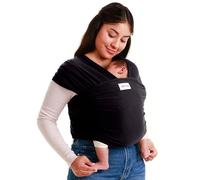 Sleepy Wrap Baby Carrier Newborn to Toddler - Ergonomic, Hands-Free Baby Wrap Carrier Made from Stretchy Fabric - Lightweight for Infants from 7-35 lbs / 3-15 kg (Black)