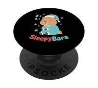 SleepyBara Cute Capybara Pajamas Kawaii Capy Nap Lover PopSockets Adhesive PopGrip