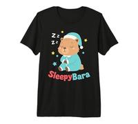 SleepyBara Cute Capybara Pajamas Kawaii Capy Nap Lover Premium T-Shirt