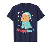 SleepyBara Cute Capybara Pajamas Kawaii Capy Nap Lover T-Shirt