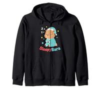 SleepyBara Cute Capybara Pajamas Kawaii Capy Nap Lover Zip Hoodie