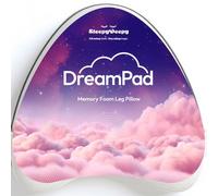SleepyDeepy DreamPad Memory Foam Knee Pillow with Washable Cover, Ergonomic Design for Hip and Spine Alignment, White