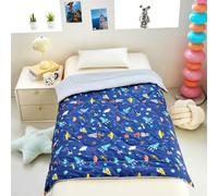 Sleepymoon Cooling Blanket for Night Sweat, Q-Max 0.5 Arc-Chill 3.0 Cool Fibre Summer Throw for Bed Sofa Chair Travel Children Boys Hot Sleeper, Comfort, Lightweight Double-Sided (Navy, 100 x 150 cm)