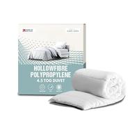 SleepyNights 4.5 Tog Single Duvet Quilt Comforter - Lightweight Summer Cooling Bedding - Anti Allergy Hollowfibre Duvet, Soft & Breathable - Made in UK & Non-Allergenic (135 x 200cm)