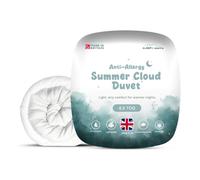 SleepyNights 4.5 Tog Single Duvet Quilt Comforter - Lightweight Summer Cooling Bedding - Anti Allergy Hollowfibre Duvet, Soft & Breathable - Made in UK & Non-Allergenic (135 x 200cm)