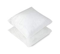SleepyNights 45cm x 45cm Cushion Pads Pillow Inserts Shams Square Extra Filled Plump Inner Fillers Stuffer Square Polyester White Pad - MADE IN UK - Pack of 2 (18” x 18”)