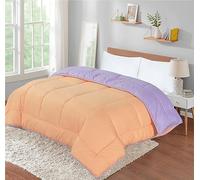 SleepyNights 7.5 tog Box Stitching Reversible Coverless Summer Cool Duvet - Peach and Lilac - King