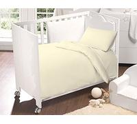 SleepyNights COT BED LUXURY EGYPTIAN COTTON TODDLER SHEET SETS : FITTED FLAT & PILLOWCASE : CREAM