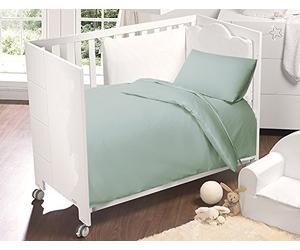 SleepyNights COT Bed Luxury Egyptian Cotton Toddler Sheet Sets : Fitted Flat & Pillowcase : Duck Egg Blue