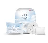 SleepyNights Double 10.5 Tog Duvet 2 Pillows Set All Year Round Breathable Anti-Allergy Quilt Comfort Deep Sleep Mode Made in Britain - Down Like Soft Touch Cover