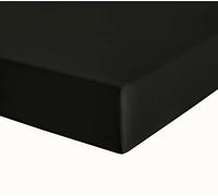 SleepyNights Double Extra Deep 16 inch/ 40cm Egyptian Cotton Hotel Quality Fitted Sheet Black