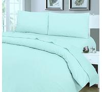 SleepyNights Duck Egg Blue Fitted Sheet Egyptian Cotton Hotel Quality Super King Size Bed