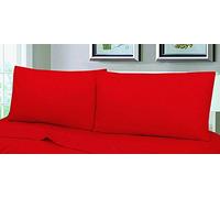 SleepyNights EGYPTIAN COTTON HOTEL QUALITY BRIGHT RED - PAIR OF PILLOWCASES GREAT VALUE