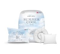 SleepyNights Hot Nights Cool Summer Duvet & 2 Pillows Set Double 7.5 Tog Breathable Lightweight Anti-Allergy Quilt Made in Britain - Down-Like Soft Touch Cover