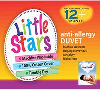 SleepyNights Love2Sleep LITTLE STARS ANTI ALLERGY SOFT HOLLOWFIBRE COT DUVET 120 X 150 TOG : 9.0 TOG AND ONE COT PILLOW 40 X 60 CM
