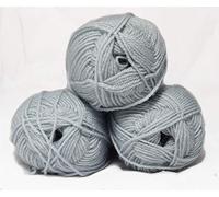SleepyNights Love2Sleep PREMIER VALUE BABY DOUBLE KNIT YARN WOOL ACRYLIC 3 PACK (3 X 100G) - SILVER