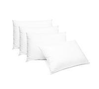 SleepyNights Pure Sleep Pillows 4 Pack - Soft as Down, Medium Support Hollowfibre Bed Pillows for Front, Back & Side Sleepers - Hypoallergenic, Machine Washable, Standard Size, White