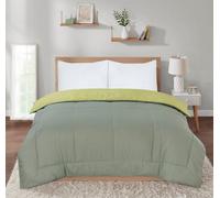 SleepyNights Reversible Coverless Duvet - Lemon & Smoke Green - King