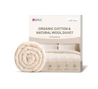 SleepyNights Single 7.5 Tog Organic Natural Raw Cotton Wool Duvet Temperature Regulating Quilt