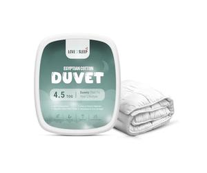 SleepyNights Single Size 4.5 Tog 5* Hotel Quality Egyptian Cotton Percale Premium Collection Duvet