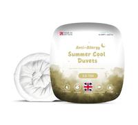 SleepyNights Summer Cool Duvet 2.5 Tog SuperKing Quilt - Ultra Lightweight Low Tog Duvet for Hot Sleepers, Breathable Hollowfibre Summer Quilt, Hypoallergenic & Made in UK (260x220cm)