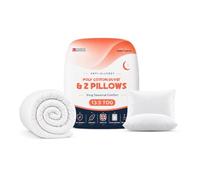 SleepyNights Super King Bed Duvet 13.5 Tog and 2 Pillows Winter Cosy Quilt | Cotton Rich | Hot Warmth | Non-Allergenic & Washable | Channel Stitched | UK Made | Super King Bedding (260x220cm)