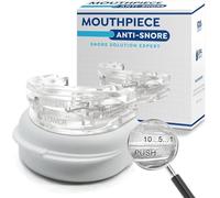 Sleepzee Anti Snoring Device, Comfortable Soft Silicone Anti-Snore Accessory for Better Sleep, Adjustable Oral Device for Adult Snoring Relief (White)