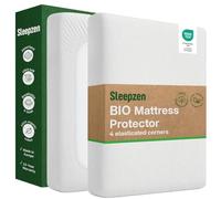 SLEEPZEN Mattress Protector 140x190 cm Fitted Sheet 100% Organic Cotton Flannel - Absorbent, Hypoallergenic, Breathable and Silent Mattress Pad - Made in Portugal - Oeko-Tex Certified