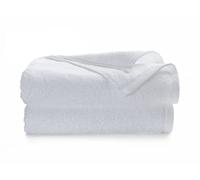 SLEEPZEN Set of 2 White Bath Towels - GOTS Certified Organic Cotton 500gr/m2 - Made in the EU - 2 Bath Sheets 70x140cm - Absorbent, Soft and Ecological