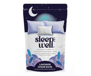 Sleepzzz Well Lavender Epsom Salts | Promote a Restful Nights Sleep - Scented with 100% Natural Lavender Oil | Relax Body & Mind - Softens Skin and Soothes Muscle Aches (450g)