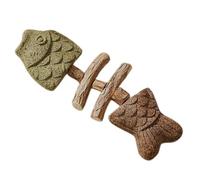 SLEERGEKNT Cat Chew Toys Natural Wooden Catnip Fishbone-Shaped