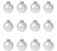 SLEETLY 12pk Blank Silver DIY Christmas Ball Baubles for Crafts to Personalize, Make Your Own Ornament for Kids and Adults, Drawing, Stickers, Plain Paintable Matte Bauble to Decorate