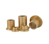 Sleeve Bearings，Brass Shaft Sleeve,5PCS Inner Diameter 4MM Powder Metallurgy Oil Bearing With Edge Step Shoulder Flange(4X6X10 9X1.2)