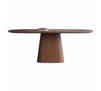 SLEEVE Dining Table Retro Dining Table Home Small Apartment Oval Rectangular Black Walnut Dining Room Table(140x80x75cm)