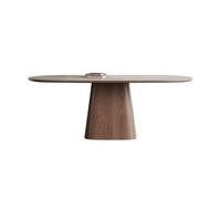 SLEEVE Dining Table Retro Rock Plate Dining Table Home Rectangular Creative Wooden Base Dining Room Table(160x80x75cm)