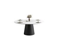 SLEEVE Dining Table Round Rock Plate Dining Table And Chairs Hotel Large Small Household Turntable Dining Room Table(Table1.2m)