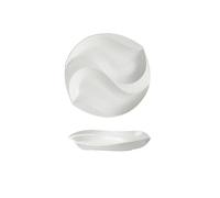 SLEEVE Dinner Plates 10.5-inch Hotel Ceramic Tableware with Irregular White Plates and Creative Mandarin Duck Artistic Conception for Private Dishes Cold Serving Plate(10.5 in)